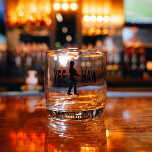 YeeHaw Rocks Glass