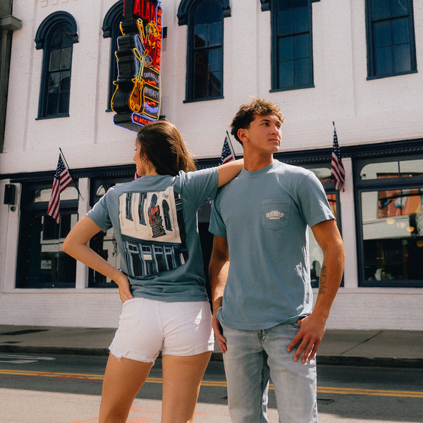 Dusty Blue Neon Sign Tee